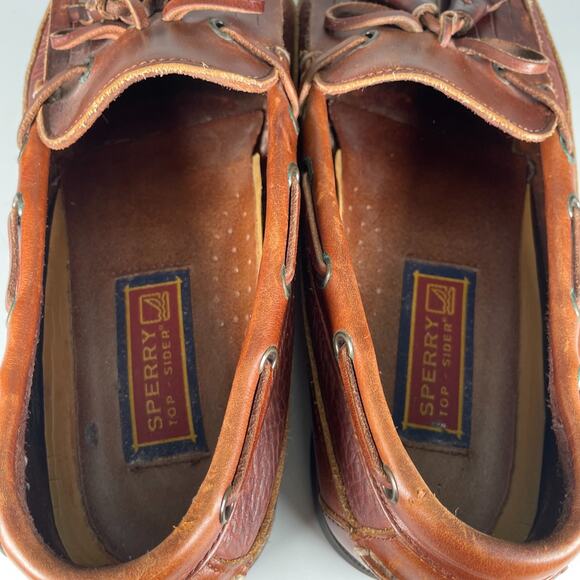G.H. Bass Henry Men\'s 10.5 W Brown Leather Casual Slip On Tassel Kiltie Loafers